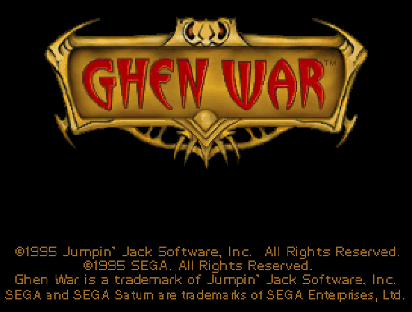 Ghen War Title Screen